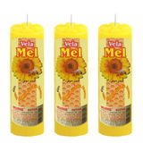 3 Velas Votiva Aroma Mel Aromática Perfumada Glória Alegria