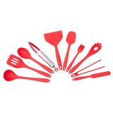 Kit 10 Utensílios Cozinha Silicone Completo Multiuso - Oikos