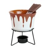Conjunto Fondue Chocolate De Ceramica 6 Peças 385ml - Casíta