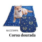 Colchonete Cama Pet Médio 80x60 Impermeável - Coroa Dourada