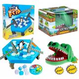 Kit Jogo Pinguim Quebra Gelo + Jogo Croc Croc Crocodilo