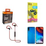 Kit Capinha Motorola E7 Power Fone Esportivo E Película 9d