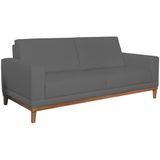 Sofa 3 Lugares 200 Cm Crons Suede Cinza Vazzano Cinza