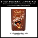 Chocolate Suíço Lindt Lindor, 2 Caixas De Bombom Avelã 200g
