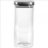 Porta Mantimentos Quadrado Dynasty Em Vidro Borossilicato Com Tampa De Metal 1,4l