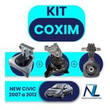 Kit Coxim Calço Motor E Câmbio Honda New Civic 2007 A 2012
