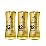 Kit 3 Reparador De Pontas 12 Óleos Dama Hair 30ml