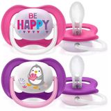 Chupeta Ultra Air Happy 6-18m Pinguim Com 2 Philips Avent