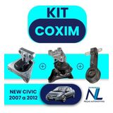 Kit Coxim Calço Do Motor Honda New Civic 2007 A 2011