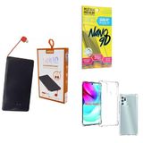 Kit Power Bank 5.000mah + Capa Motorola G60s + Película 9d