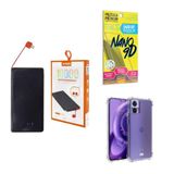 Power Bank 10.000mah + Capa Motorola Edge30neo + Película 9d