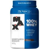 100% Whey Protein 900g Sabores Max Titanium + Deca Testona Sabor Chocolate