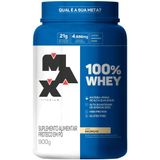 100% Whey Protein 900g Sabores Max Titanium + Deca Testona Sabor Baunilha