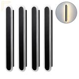 Kit 4 Arandela Quarto Acrilico Preto Led Integrado Lup97