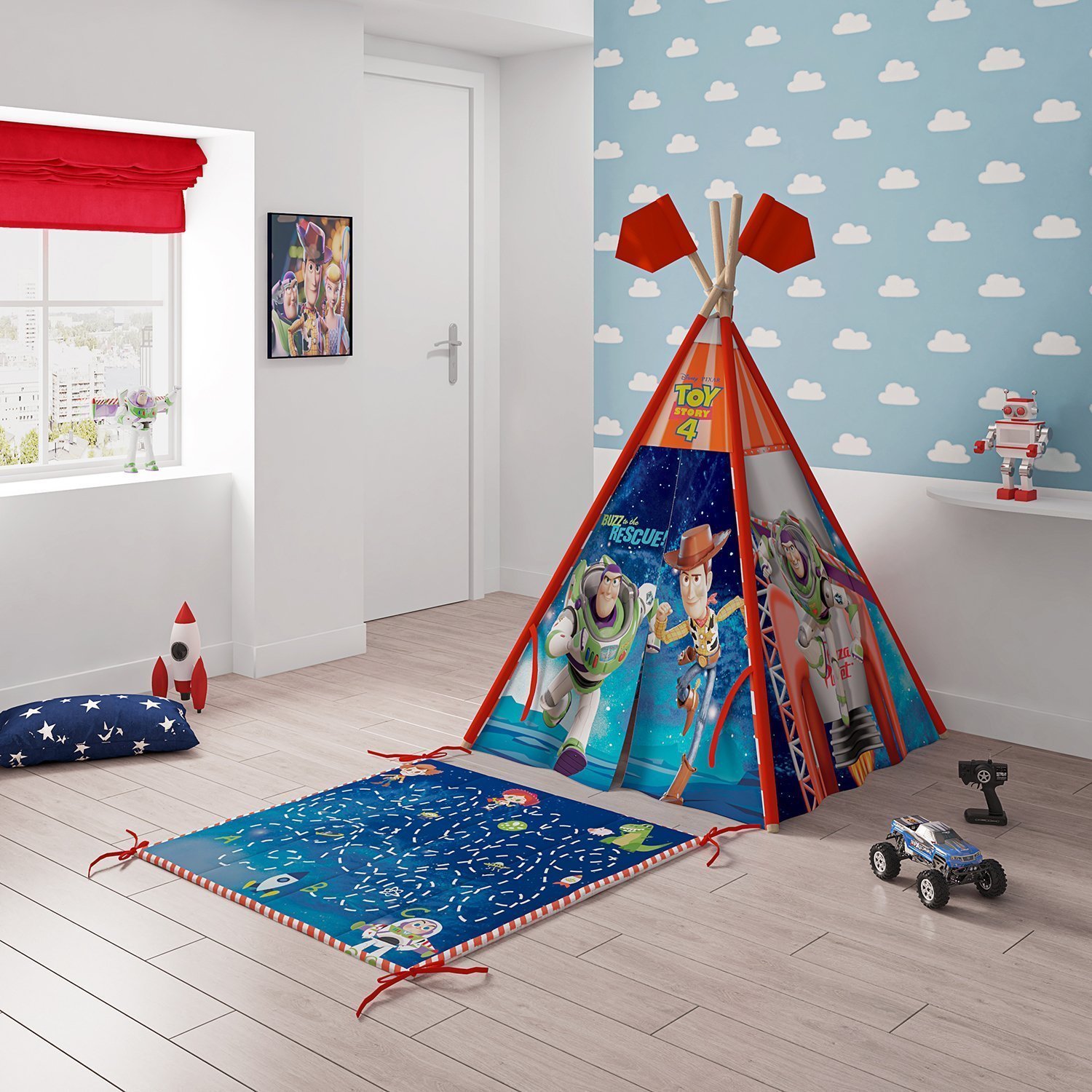 Cabana Tenda Infantil Toy Story Disney Pura Magia Branco/vermelho