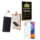 Kit Powerbank 5.000mah + Capinha Samsung A224g + Película 3d