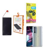 Kit Power Bank 10000mah + Capinha Motorola G32 + Película 9d