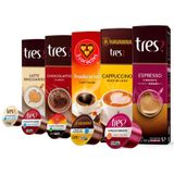 Kit Café e Bebida Cremosa Três Corações - 50 Cápsulas