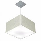 Lustre Pendente Quadrado Md-4020 21/35x35cm Bivolt Cinza