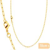 Corrente Masculina Elo Cartie Banhada A Ouro 18k 70cm