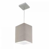 Lustre Pendente Quadrado Md-4007 25/16x16cm Cinza Bivolt