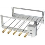Churrasqueira Giratória Rotativa 5 Espetos Aço Inox Bivolt Cris5 - Arke