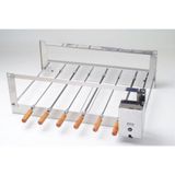 Churrasqueira Giratória Rotativa 6 Espetos Bivolt Aço Inox Cris6