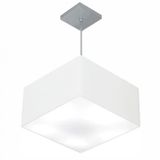 Lustre Pendente Quadrado Md-4020 21/35x35cm Bivolt Branco