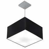 Lustre Pendente Quadrado Md-4020 21/35x35cm Bivolt Preto