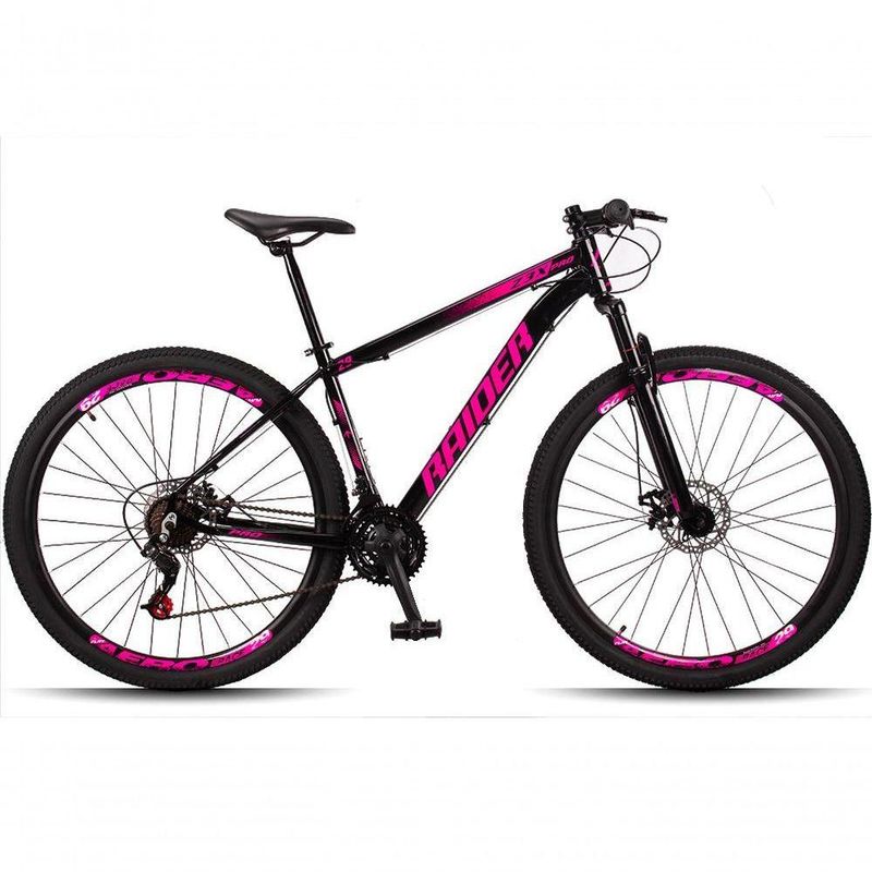 Bicicleta Raider Z3x Disc H T15 Aro 29 Susp. Dianteira 21 Marchas - Preto/rosa