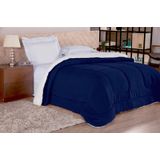 Coberdrom King Alaska Sherpa/manta Dupla Face Azul Marinho