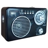 Rádio Portátil Vintage Am/fm Usb Micro Sd Bluetooth Aux