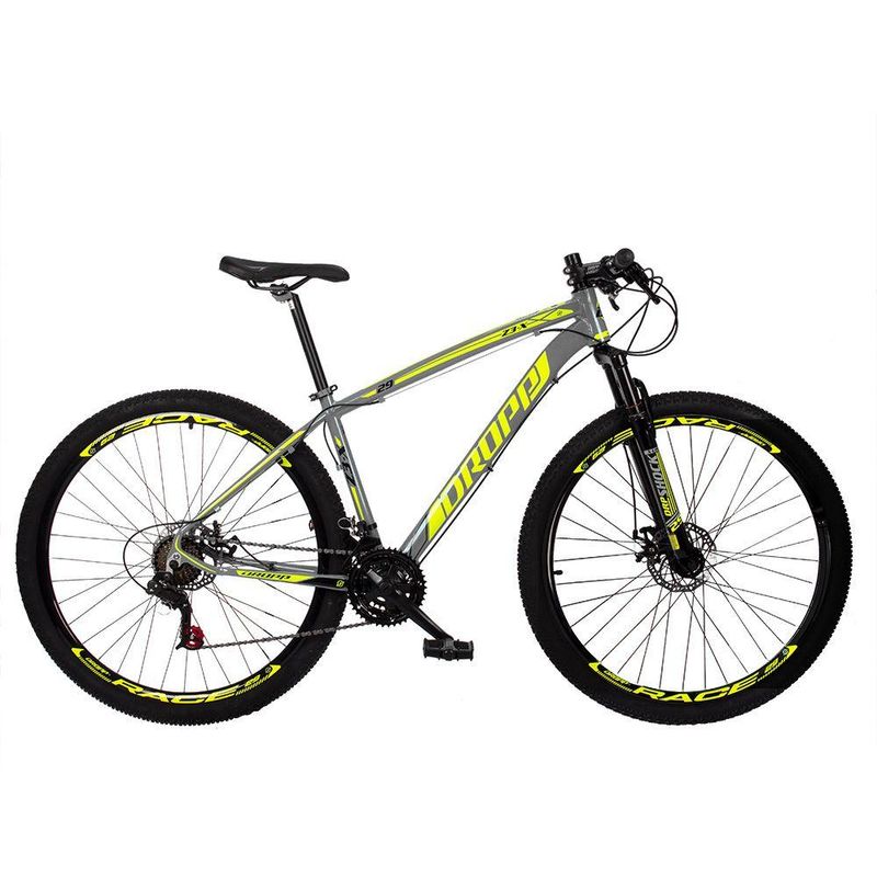 Bicicleta Dropp Z3x Disc M T19 Aro 29 Susp. Dianteira 21 Marchas - Amarelo/cinza