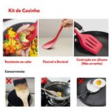 Kit 5 Peças Utensílios De Cozinha De Silicone - Sortidos