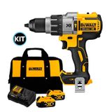 Parafusadeira / Furadeira Impacto 1/2 Bateria 20v Dewalt Dcd996b-b3 + Kit 2 Bateria 5a Carregador Bivolt E Bolsa Dcb205c2k-br