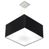 Lustre Pendente Quadrado Md-4075 30/50x50cm Bivolt Preto