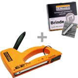 Kit Grampeador Tapeceiro Profissional Abs 5525 + 1000 Grampos 106/6mm