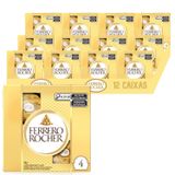 Bombom Ferrero Rocher 50g (12 Caixas - 48 Bombons)