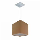 Lustre Pendente Quadrado Md-4223 15/13x13cm Palha Bivolt