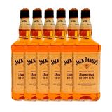 Kit 6 Garrafas Whisky Jack Daniels Honney 1 Litro