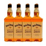 Kit 4 Garrafas Whisky Jack Daniels Honney 1 Litro