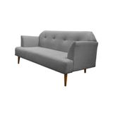 Conjunto Sofá Bréscia 3 Lugares + 2 Poltronas Bréscia Linho Cinza - Cor: Cinza