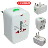 Adaptador Tomada Londres Toda Europa Viagem 110v 220v 2 Unid