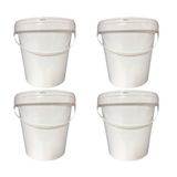 Balde Produtos De Limpeza Líquidos 3.6l Com Tampa - 4 Pçs