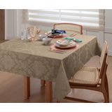 Toalha De Mesa De Jantar 6 Lugares 2,20m Avelã Jacquard