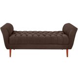 Recamier Grecia 150cm Suede Marrom Mpassos Marrom