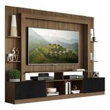 Estante Tv 65&quot; E 2 Portas Oslo Multimóveis V3395 Madeirada/preta Madeirado/preto
