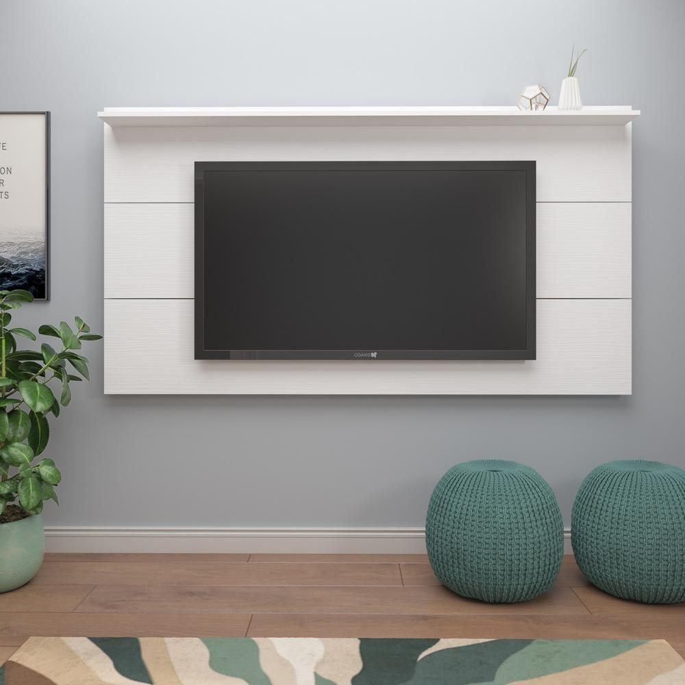 Painel Com Suporte Tv 60&quot; Multimóveis Cr45165 Branco Branco