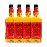 Kit 4 Garrafas Whisky Jack Daniels Licor Fire 1 Litro