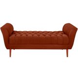 Recamier Grecia 150cm Suede Terra Cota Mpassos Terra Cota